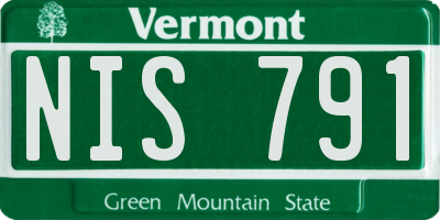 VT license plate NIS791