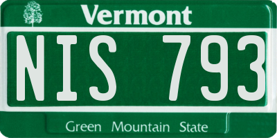VT license plate NIS793