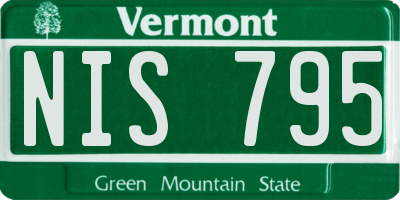 VT license plate NIS795