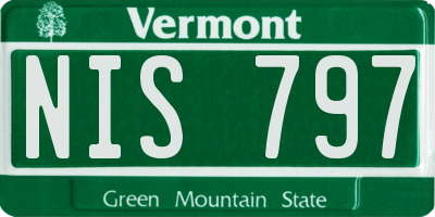 VT license plate NIS797