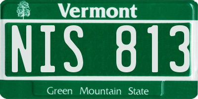 VT license plate NIS813