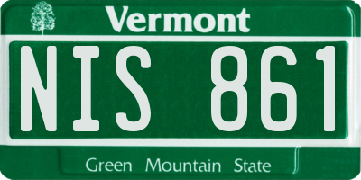 VT license plate NIS861