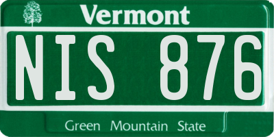 VT license plate NIS876