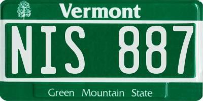 VT license plate NIS887