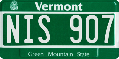 VT license plate NIS907