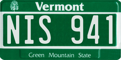 VT license plate NIS941