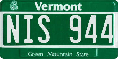 VT license plate NIS944