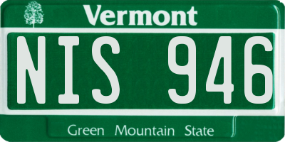 VT license plate NIS946