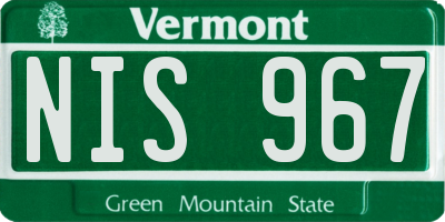 VT license plate NIS967