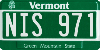 VT license plate NIS971