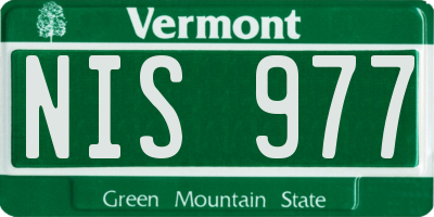 VT license plate NIS977
