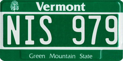 VT license plate NIS979