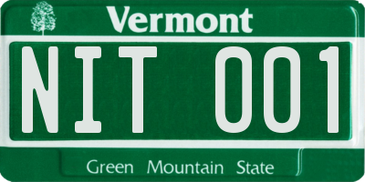 VT license plate NIT001