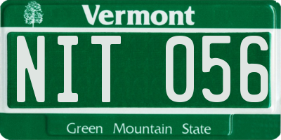VT license plate NIT056