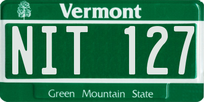 VT license plate NIT127