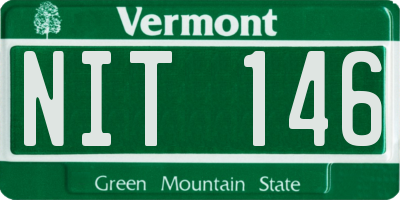 VT license plate NIT146
