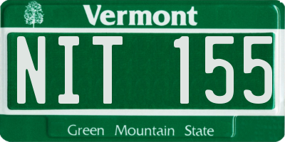 VT license plate NIT155
