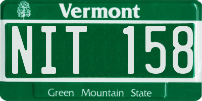 VT license plate NIT158