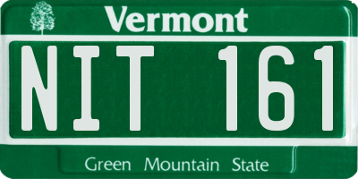 VT license plate NIT161