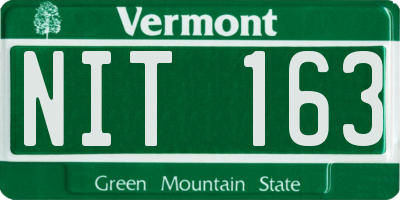 VT license plate NIT163