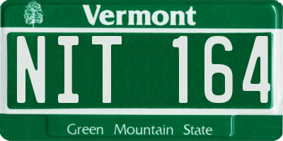 VT license plate NIT164