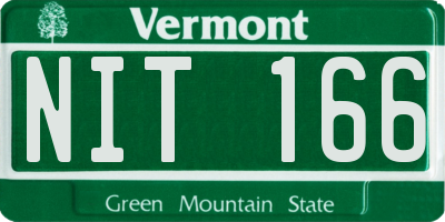 VT license plate NIT166