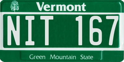 VT license plate NIT167