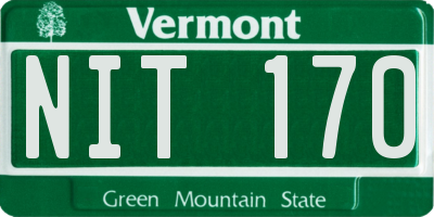 VT license plate NIT170