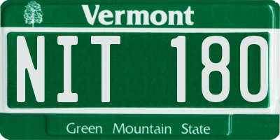 VT license plate NIT180