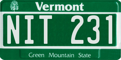 VT license plate NIT231