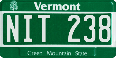 VT license plate NIT238