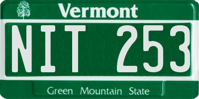 VT license plate NIT253