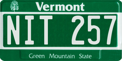 VT license plate NIT257