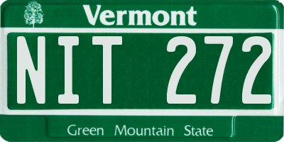 VT license plate NIT272