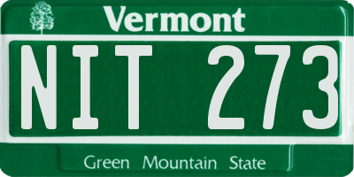 VT license plate NIT273