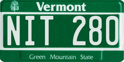 VT license plate NIT280