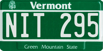 VT license plate NIT295