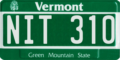VT license plate NIT310