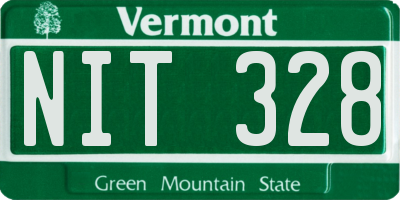 VT license plate NIT328