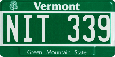 VT license plate NIT339