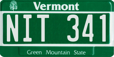 VT license plate NIT341