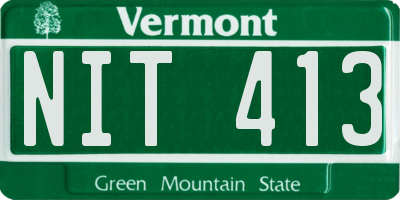 VT license plate NIT413