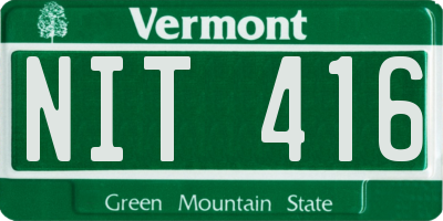 VT license plate NIT416