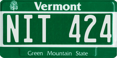 VT license plate NIT424