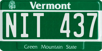 VT license plate NIT437
