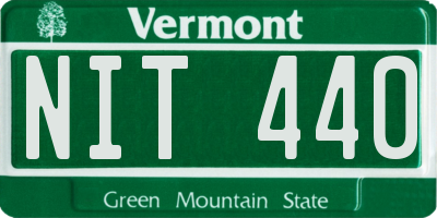 VT license plate NIT440