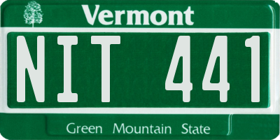 VT license plate NIT441