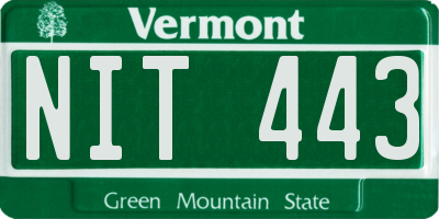 VT license plate NIT443