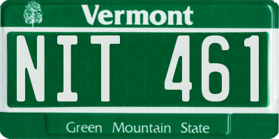 VT license plate NIT461