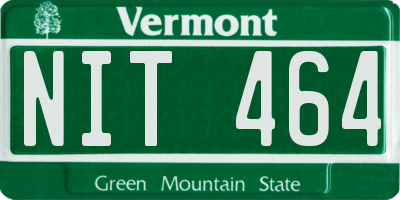 VT license plate NIT464